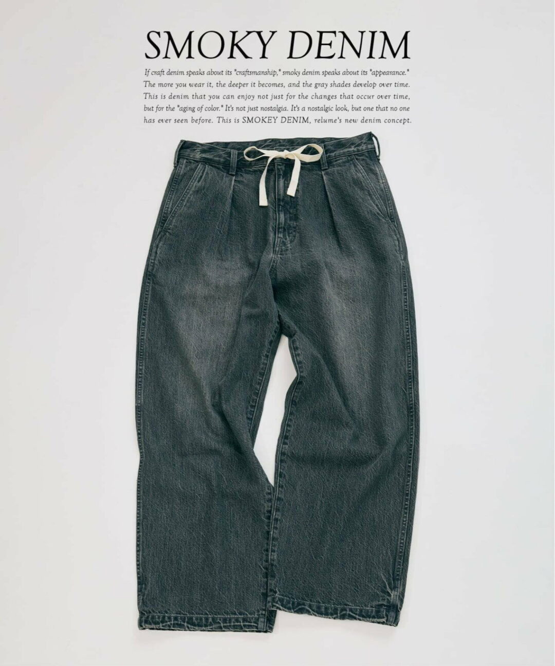 JOURNAL STANDARD relume 2026 SS スモーキーデニム 11oz “トジップブルゾン & ワイドパンツ 3型”が3月下旬 発売 (ジャーナルスタンダード)
