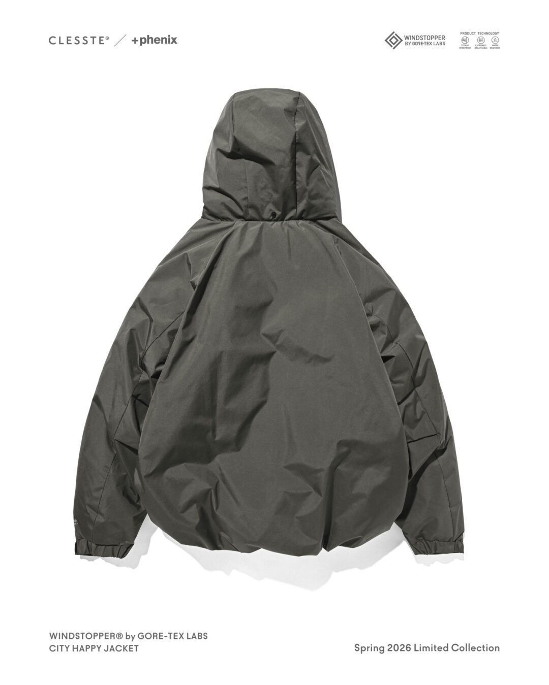 CLESSTE × Plus Phenix 2026 SS 別注 “GORE-TEX WINDSTOPPER LABS CITY HAPPY JACKET”が1/10 発売 (クレスト プラスフェニックス ゴアテックス ウィンドストッパー ジャケット)