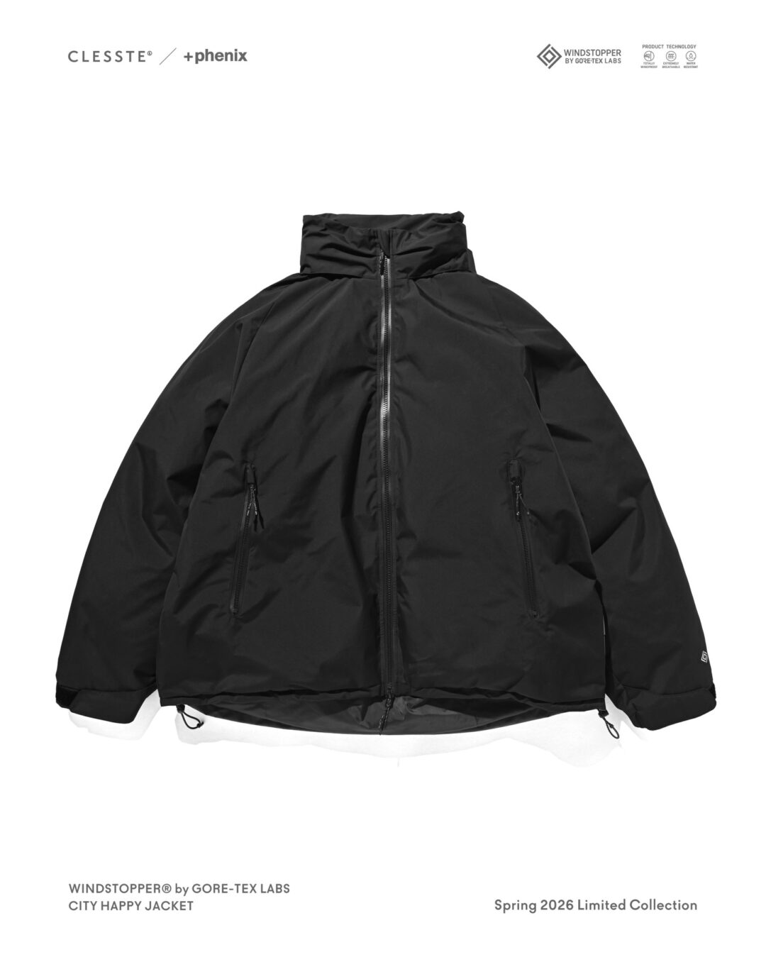 CLESSTE × Plus Phenix 2026 SS 別注 “GORE-TEX WINDSTOPPER LABS CITY HAPPY JACKET”が1/10 発売 (クレスト プラスフェニックス ゴアテックス ウィンドストッパー ジャケット)