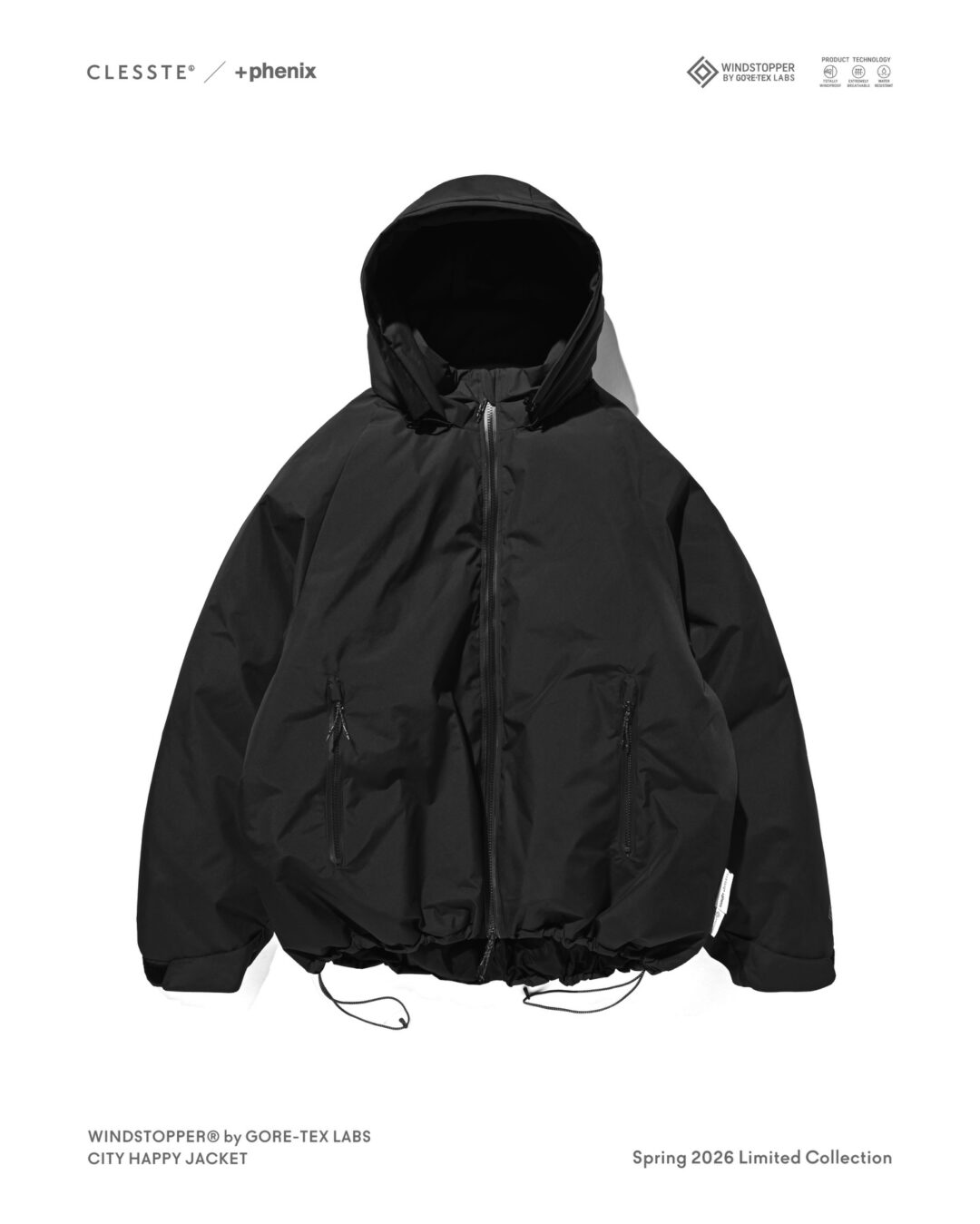 CLESSTE × Plus Phenix 2026 SS 別注 “GORE-TEX WINDSTOPPER LABS CITY HAPPY JACKET”が1/10 発売 (クレスト プラスフェニックス ゴアテックス ウィンドストッパー ジャケット)