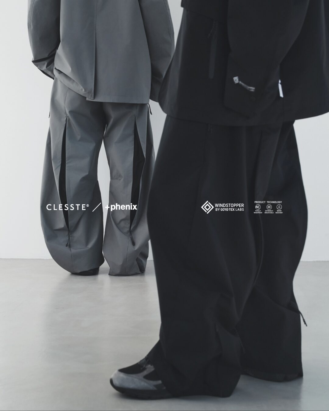 CLESSTE × Plus Phenix 2026 SS 別注 “WINDSTOPPER by GORE-TEX CITY BARREL LEG PANTS”が1/31 発売 (クレスト プラスフェニックス ゴアテックス ウィンドストッパー パンツ)