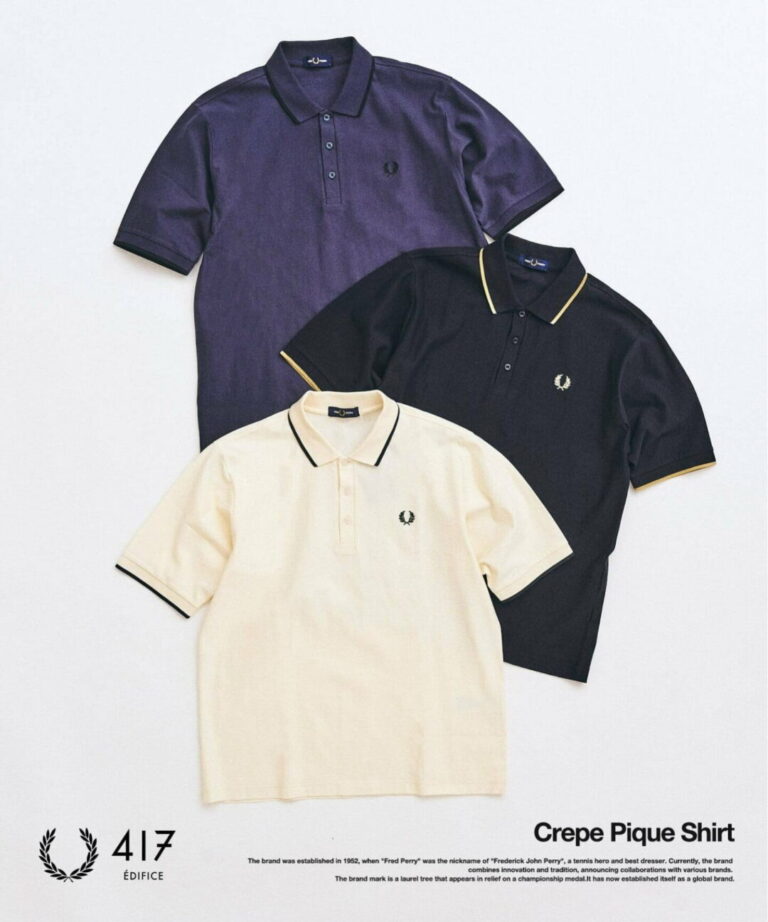 JOURNAL STANDARD × FRED PERRY 別注 2026 SS “Crepe Pique Shirt″が4