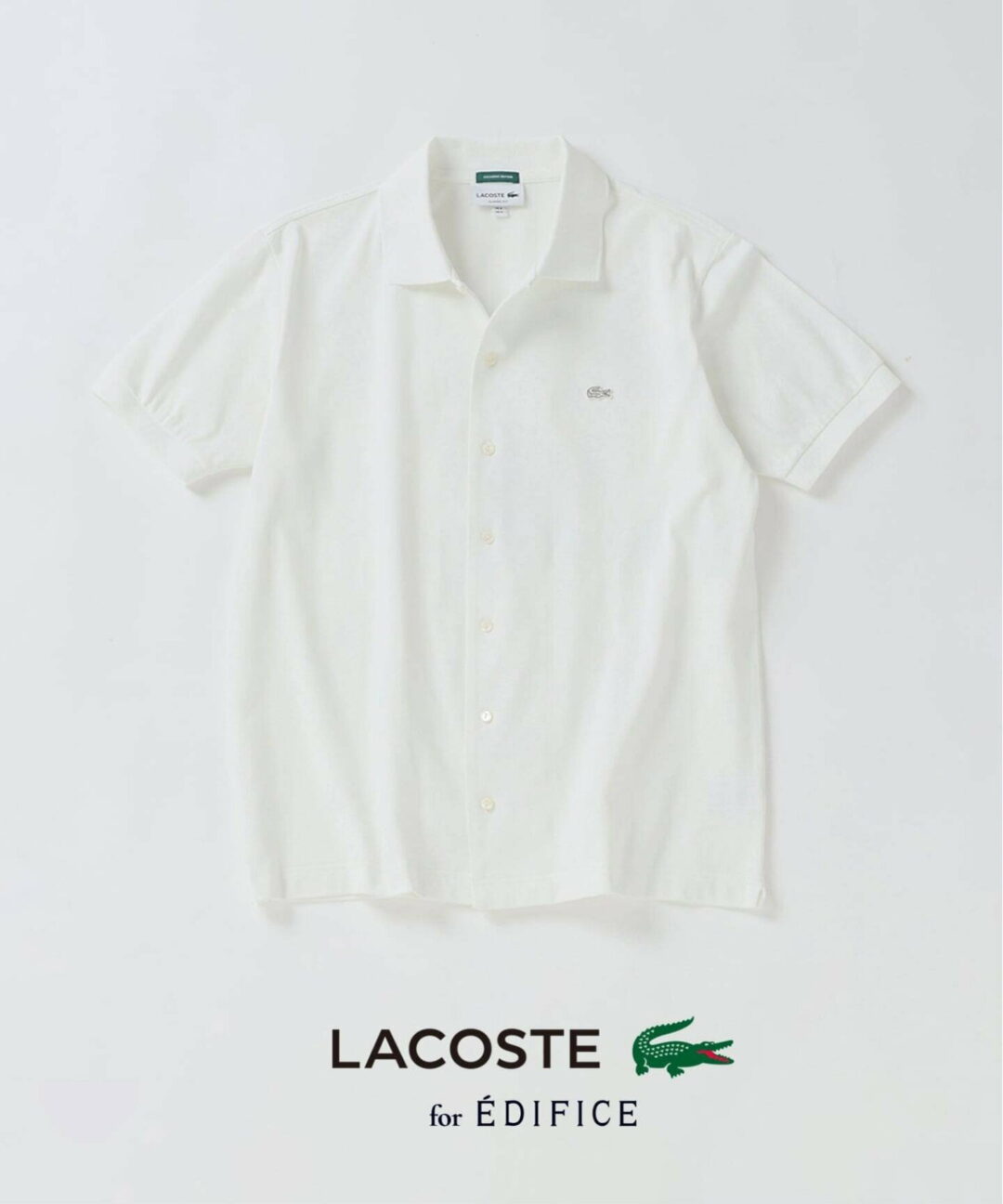 EDIFICE × LACOSTE 2026 SS 別注 “フルオープン ロングスリーブポロシャツ”が5月中旬 発売 (エディフィス ラコステ)