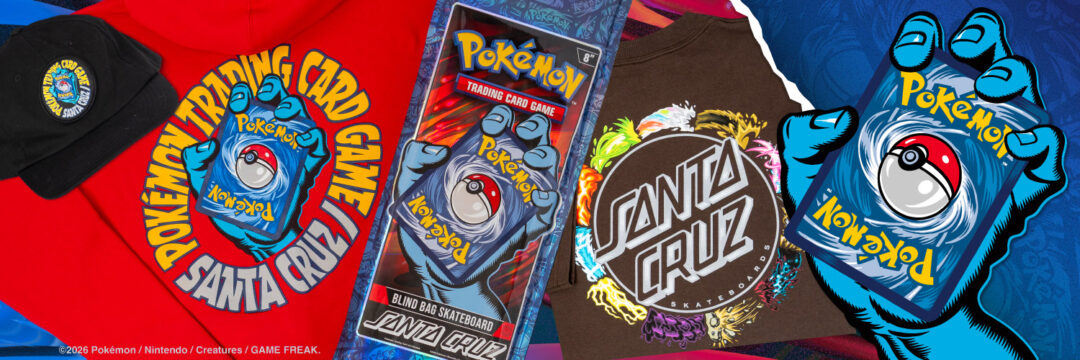 Pokemon × SANTA CRUZ 30種類のブラインドバッグ・スケートボードが2026年 10/17 発売 (ポケモン サンタクルーズ)