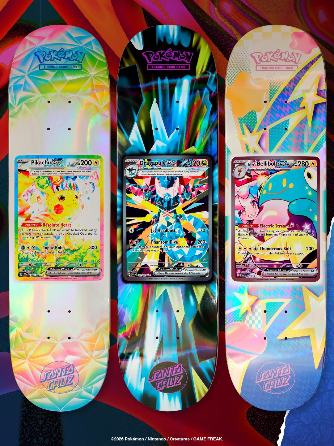 Pokemon × SANTA CRUZ 30種類のブラインドバッグ・スケートボードが2026年 10/17 発売 (ポケモン サンタクルーズ)