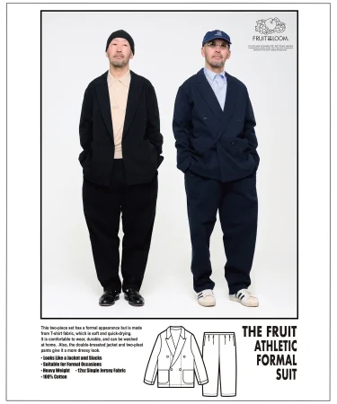 FRUIT OF THE LOOM × 金子恵治 ＜ATHLETIC FORMAL DOUBLE SUIT＞が2026年 2/21 & 2/27 発売 (フルーツ オブ ザ ルーム アスレチック フォーマル スーツ)