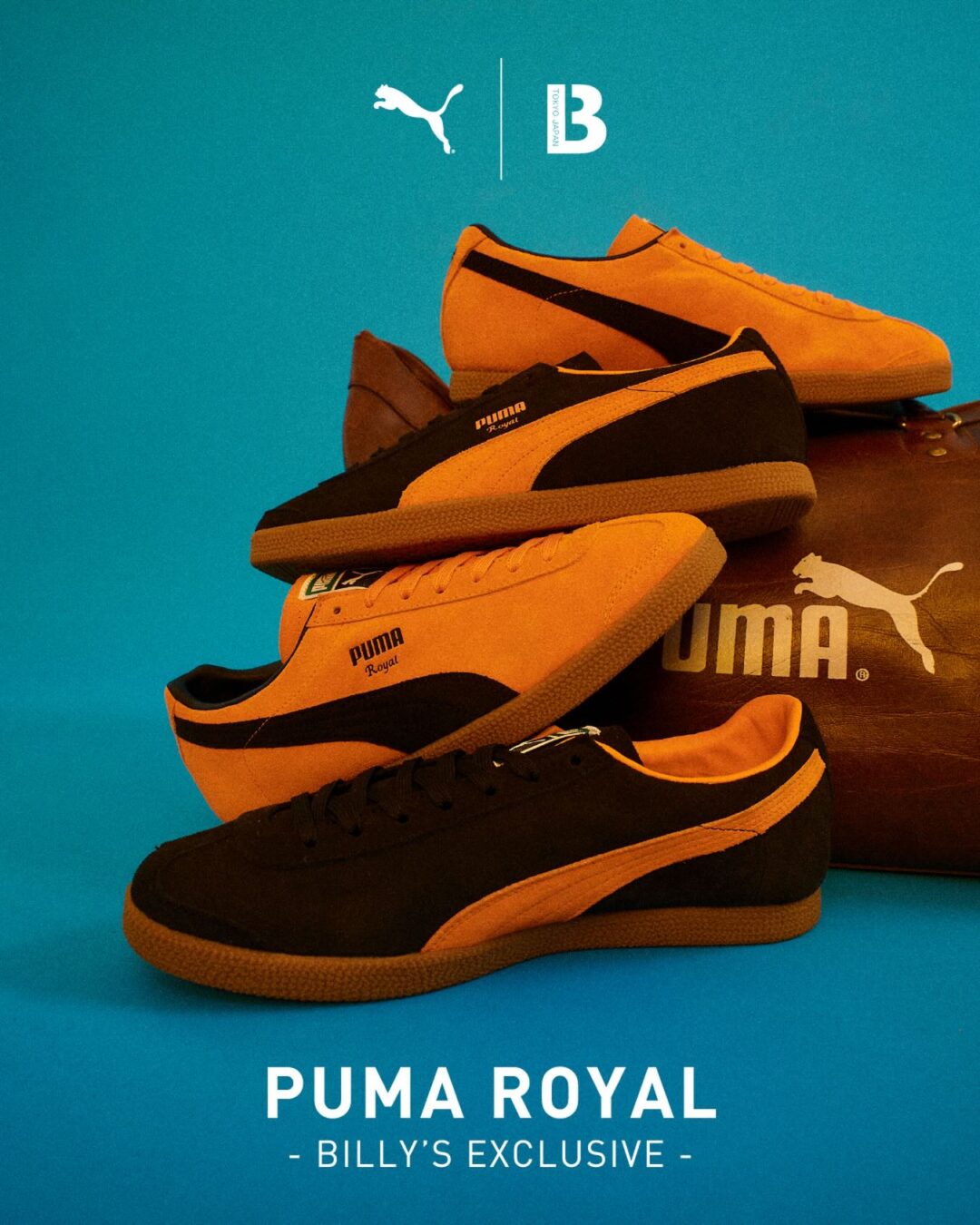 【BILLY’S EXCLUSIVE・2026年 2/21 発売】PUMA ROYAL “Orange Glo/Puma Black” (ビリーズ プーマ ロイヤル "オレンジ/ブラック") [405333-01/405333-02]