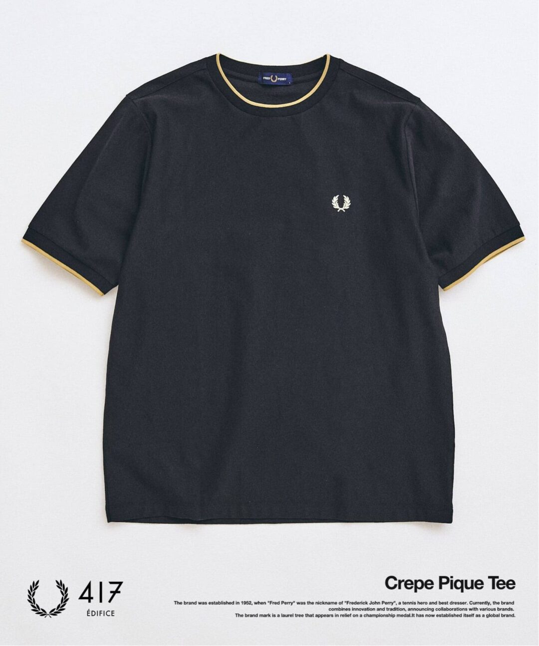 417 EDIFICE × FRED PERRY 別注 2026 SS “Crepe Pique Tシャツ”が4月上旬 発売 (エディフィス フレッドペリー)