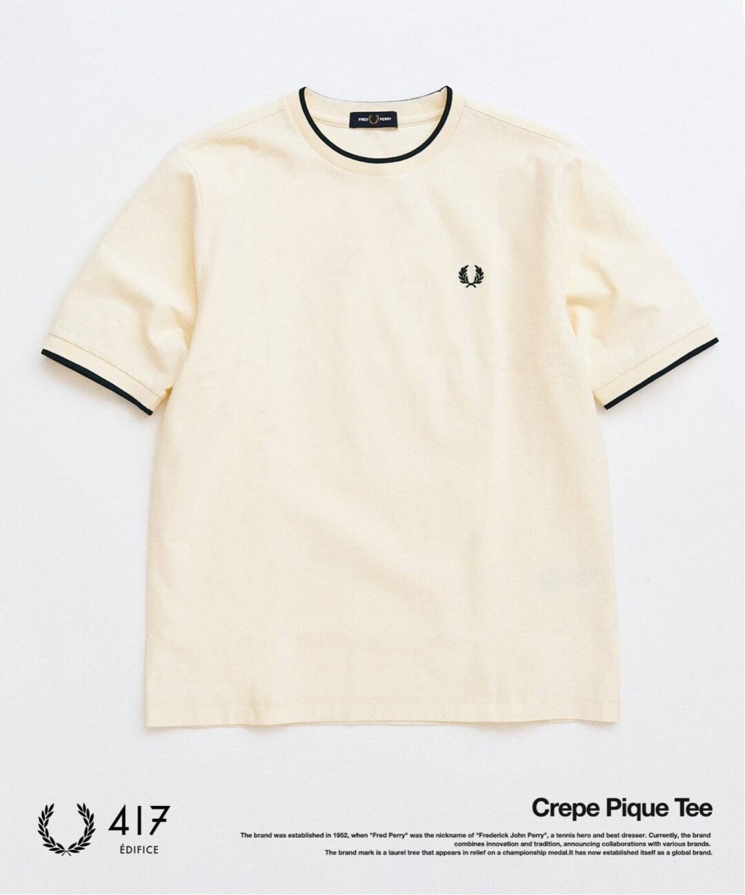 417 EDIFICE × FRED PERRY 別注 2026 SS “Crepe Pique Tシャツ”が4月上旬 発売 (エディフィス フレッドペリー)