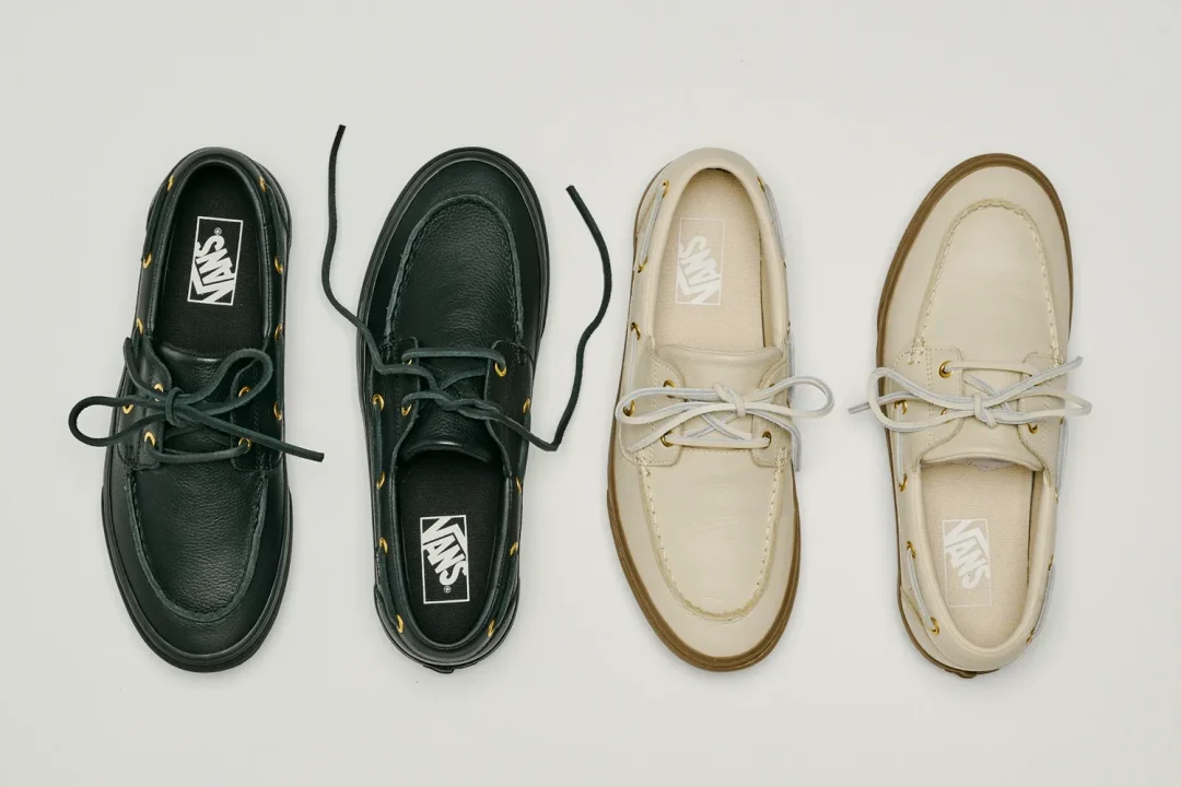 【2026年 2/16 発売】VANS 2-EYELET BOAT SHOE “Leather Black & Tan” (バンズ 2アイレット ボート シューズ “レザー ブラック/タン”) [VN000Z11TAN/VN000Z11CJK]