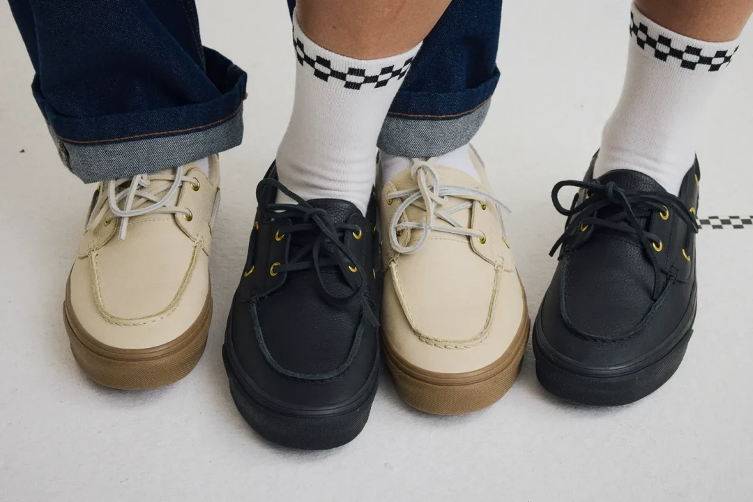 【2026年 2/16 発売】VANS 2-EYELET BOAT SHOE “Leather Black & Tan” (バンズ 2アイレット ボート シューズ “レザー ブラック/タン”) [VN000Z11TAN/VN000Z11CJK]