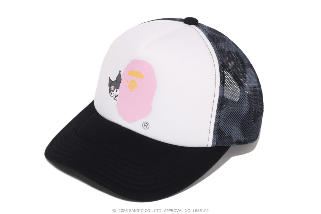 クロミ & ハローキティとタッグを組んだ A BATHING APE × SANRIO CHARACTERS コラボが2026年 2/28 発売 (ア ベイシング エイプ サンリオ KUROMI HELLO KITTY)