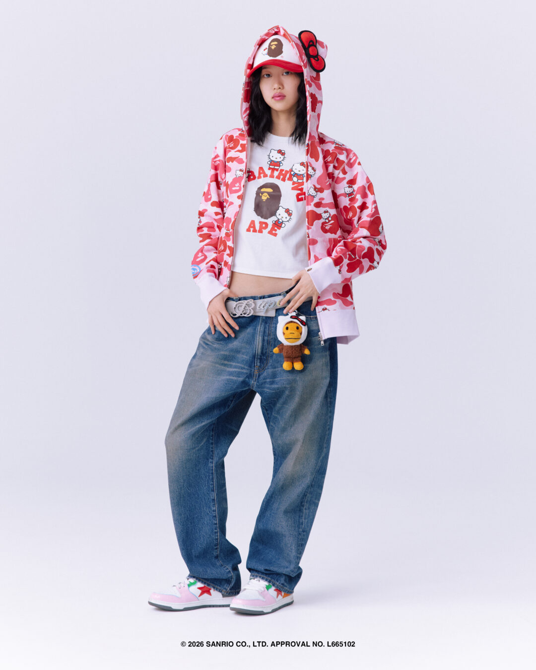 クロミ & ハローキティとタッグを組んだ A BATHING APE × SANRIO CHARACTERS コラボが2026年 2/28 発売 (ア ベイシング エイプ サンリオ KUROMI HELLO KITTY)