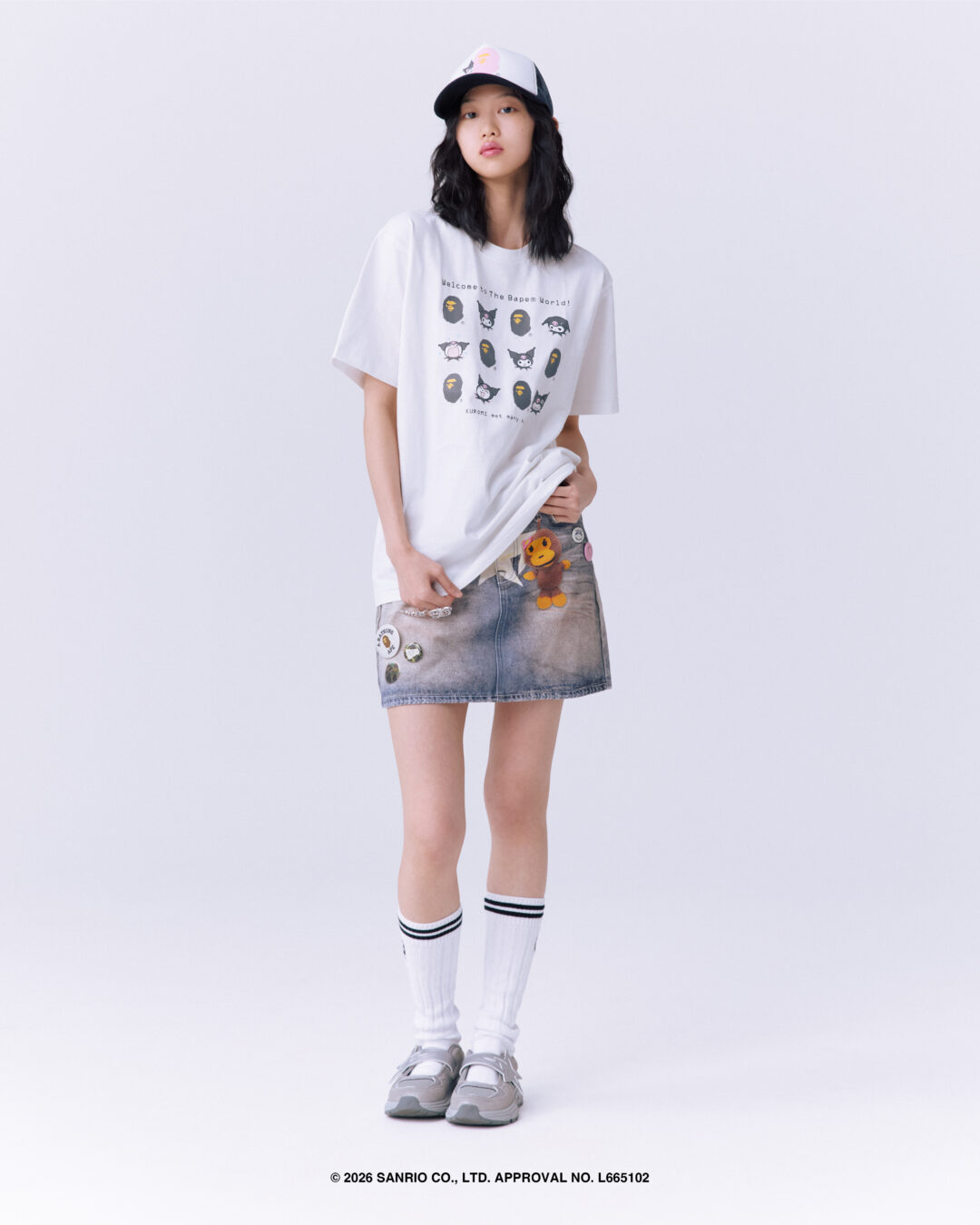 クロミ & ハローキティとタッグを組んだ A BATHING APE × SANRIO CHARACTERS コラボが2026年 2/28 発売 (ア ベイシング エイプ サンリオ KUROMI HELLO KITTY)