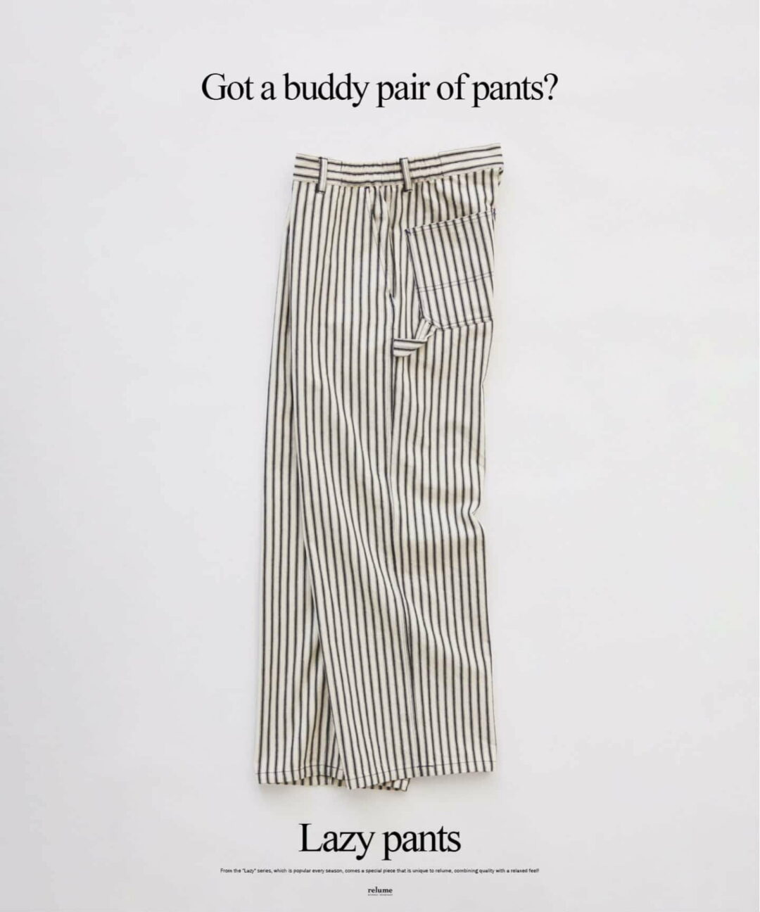 JOURNAL STANDARD relume 2026 SS デニム&ヒッコリー “レイジー” ペインターパンツが発売 (ジャーナルスタンダード)