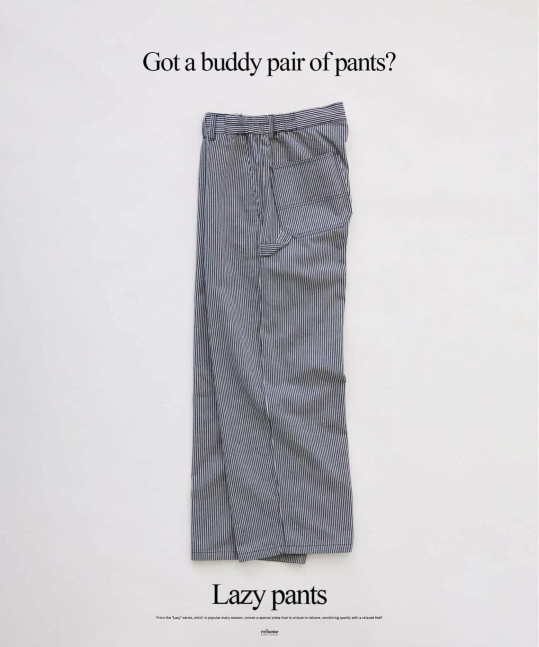 JOURNAL STANDARD relume 2026 SS デニム&ヒッコリー “レイジー” ペインターパンツが発売 (ジャーナルスタンダード)