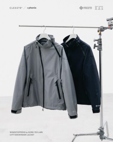 CLESSTE × Plus Phenix 2026 SS 別注 “WINDSTOPPER by GORE-TEX LABS CITY SIDEWINDER JACKET”が2/23 & 2/25 発売 (クレスト プラスフェニックス ゴアテックス ウィンドストッパー ジャケット)