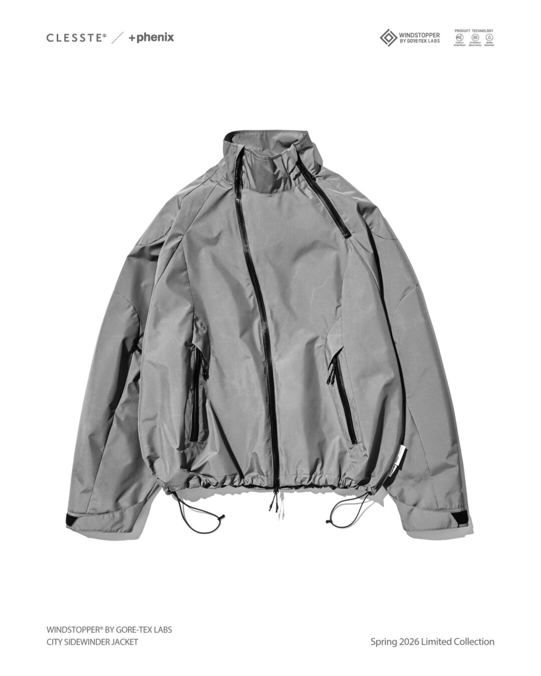 CLESSTE × Plus Phenix 2026 SS 別注 “WINDSTOPPER by GORE-TEX LABS CITY SIDEWINDER JACKET”が2/23 & 2/25 発売 (クレスト プラスフェニックス ゴアテックス ウィンドストッパー ジャケット)