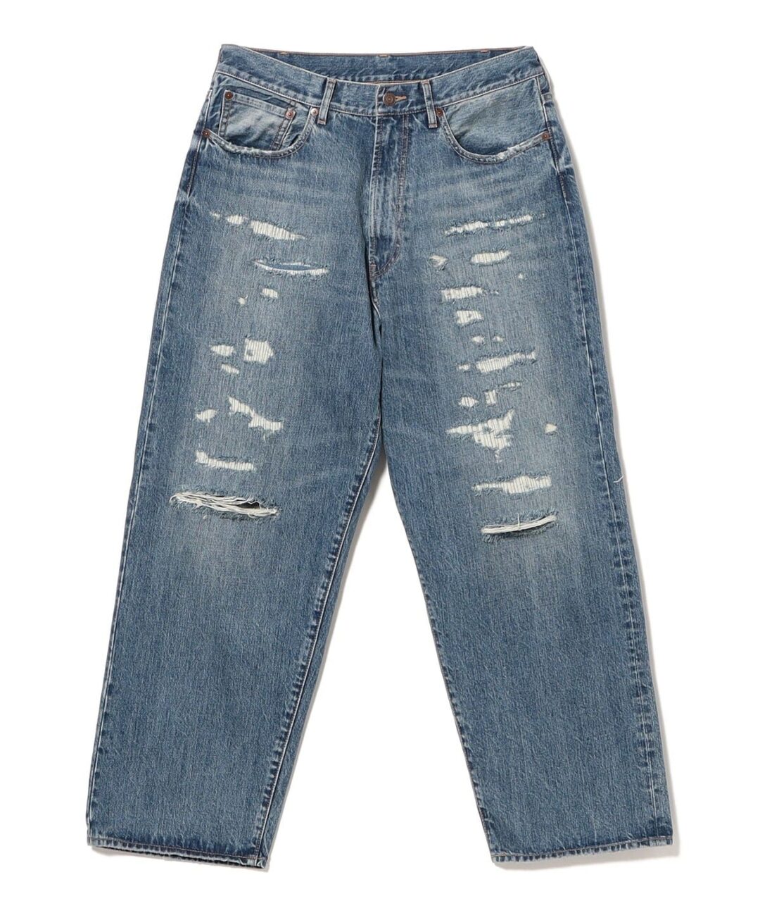 BEAMS 2026 SS “フェード ダメージ デニムパンツ ワイドストレートフィット”が発売 (ビームス)