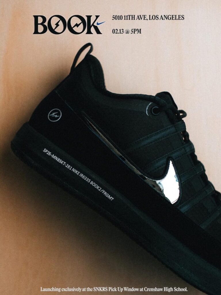国内 2026年 2/22 発売】FRAGMENT × NIKE BOOK 2 “Black/Metallic