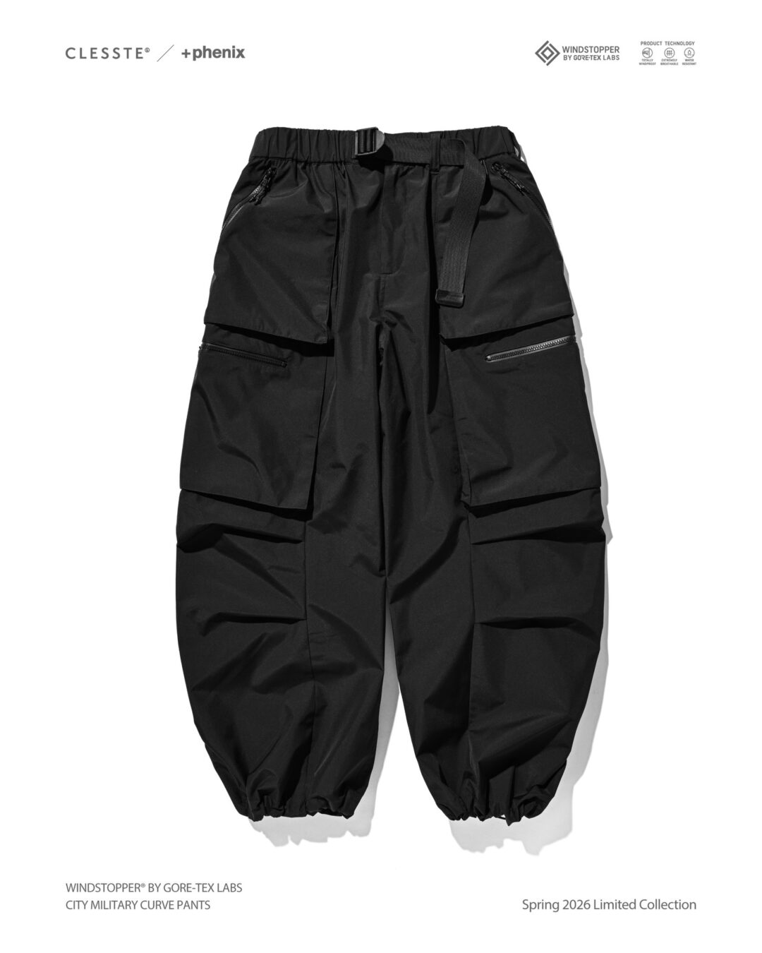 CLESSTE × Plus Phenix 2026 SS 別注 “WINDSTOPPER by GORE-TEX LABS CITY MILITARY CURVE PANTS”が2/22 & 2/25 発売 (クレスト プラスフェニックス ゴアテックス ウィンドストッパー パンツ)