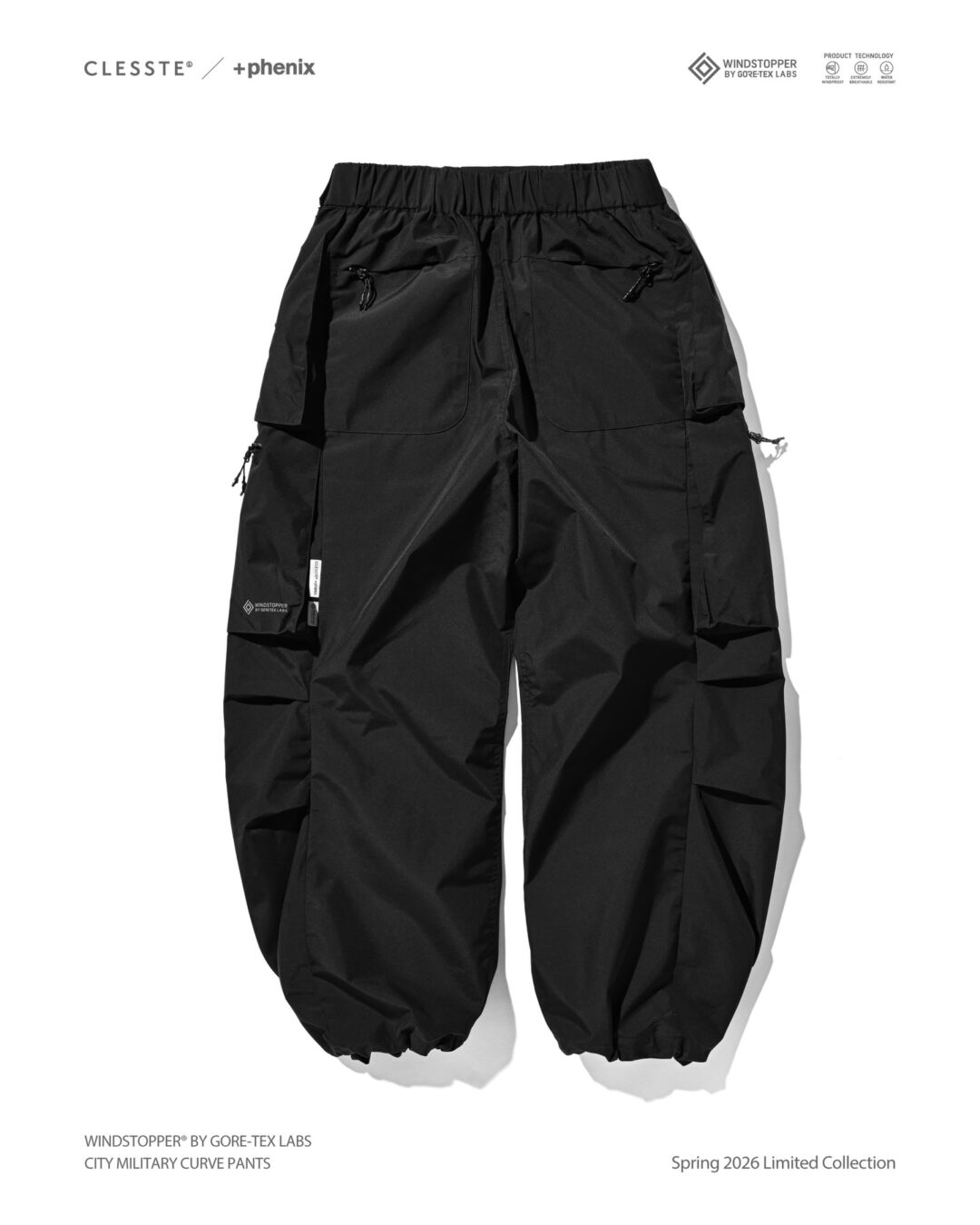 CLESSTE × Plus Phenix 2026 SS 別注 “WINDSTOPPER by GORE-TEX LABS CITY MILITARY CURVE PANTS”が2/22 & 2/25 発売 (クレスト プラスフェニックス ゴアテックス ウィンドストッパー パンツ)