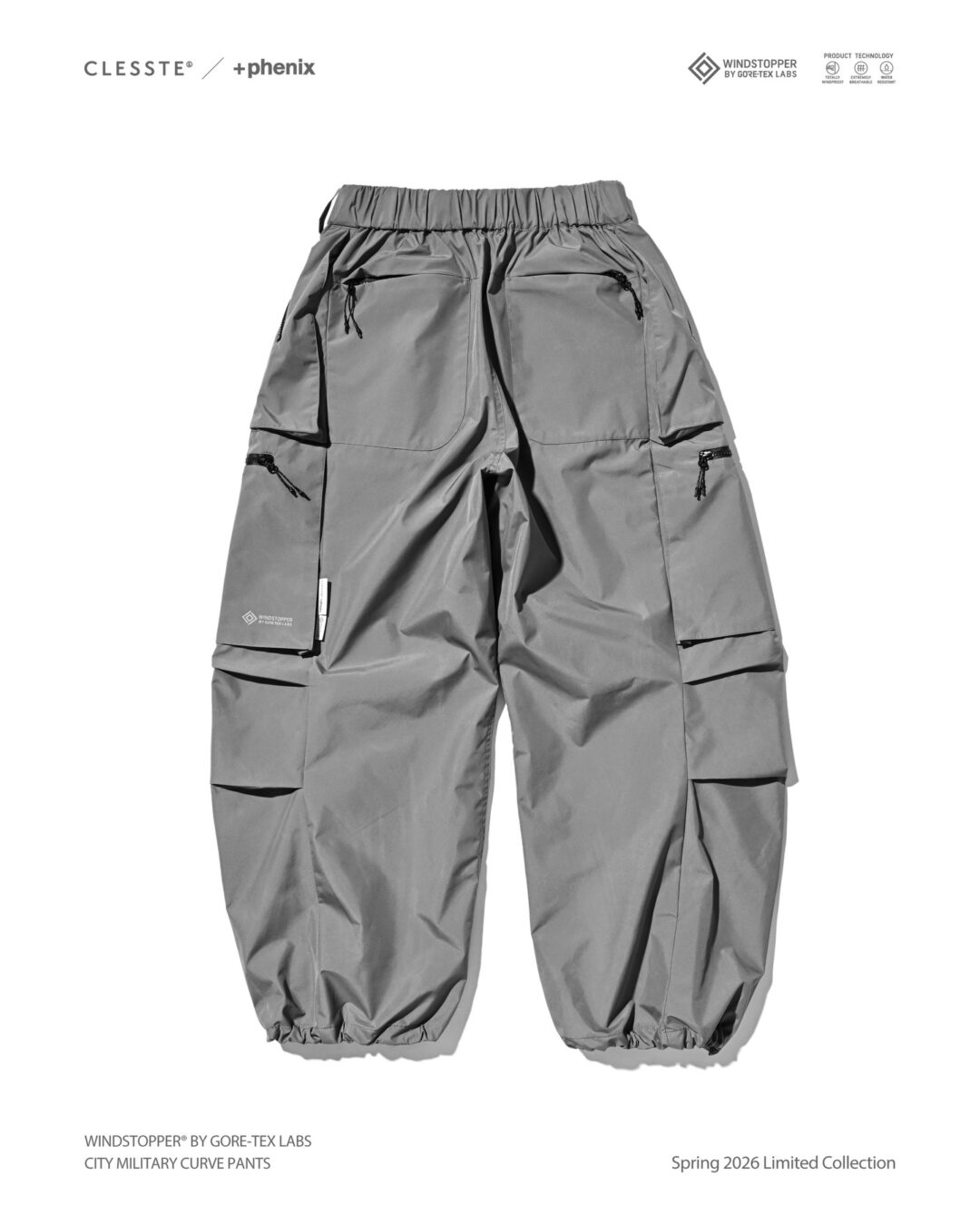 CLESSTE × Plus Phenix 2026 SS 別注 “WINDSTOPPER by GORE-TEX LABS CITY MILITARY CURVE PANTS”が2/22 & 2/25 発売 (クレスト プラスフェニックス ゴアテックス ウィンドストッパー パンツ)