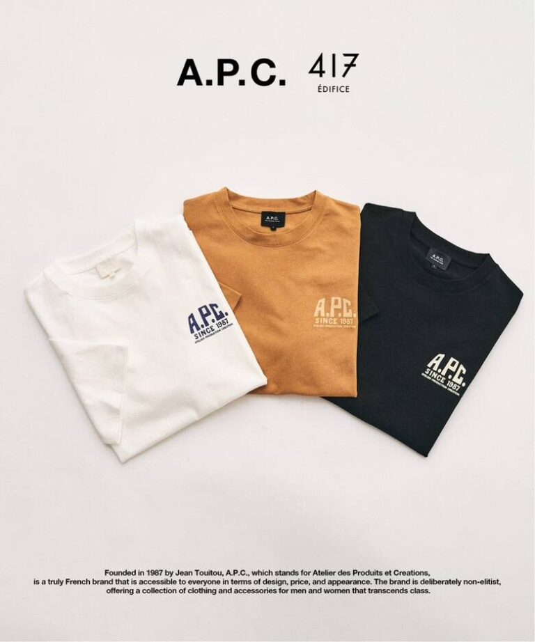 417 EDIFICE × A.P.C. 2026 SS 別注 Tシャツが4月下旬 発売