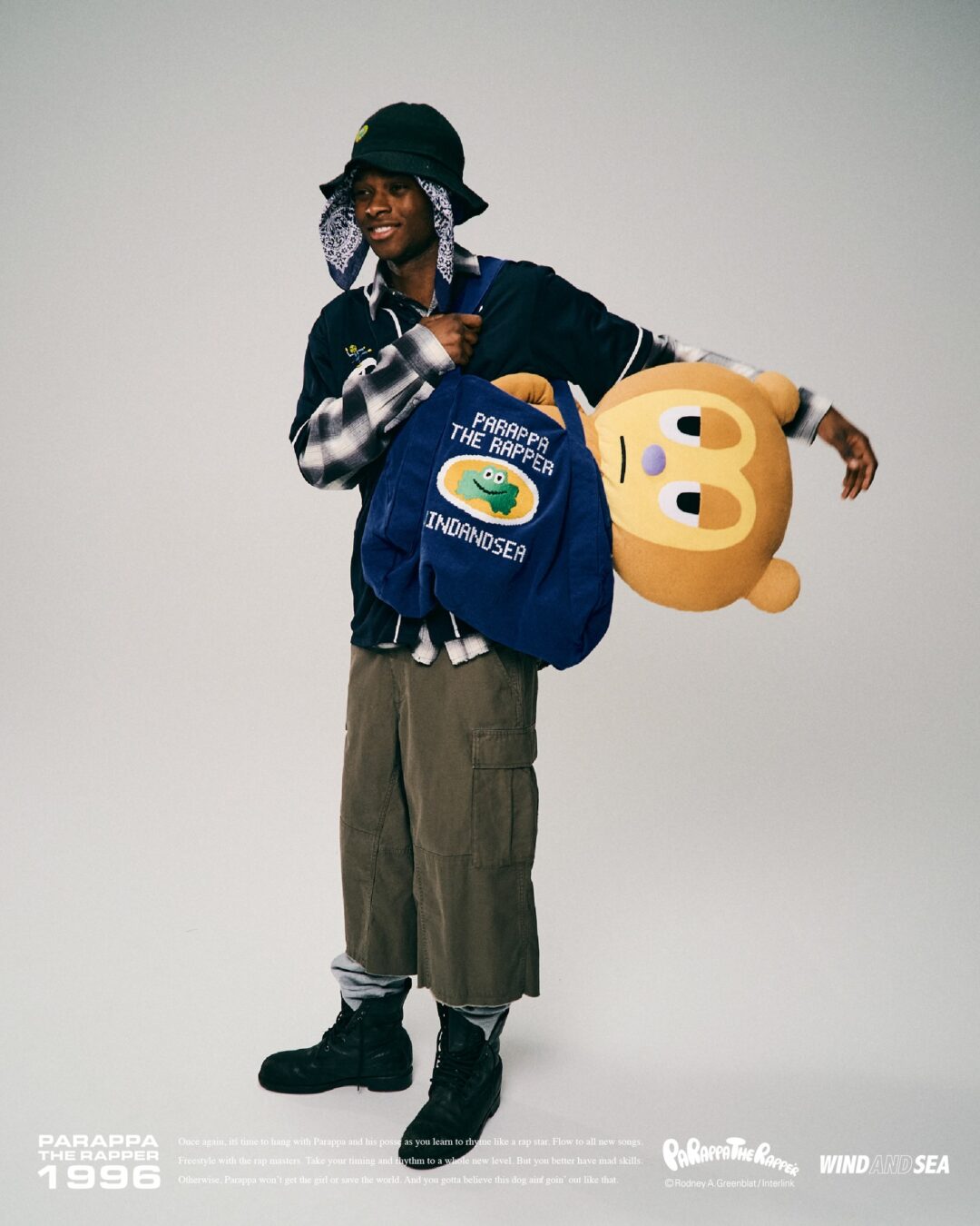 WIND AND SEA × パラッパラッパー 2026 SS コラボが2/13 & 2/14 発売 (c PARAPPA THE RAPPER)