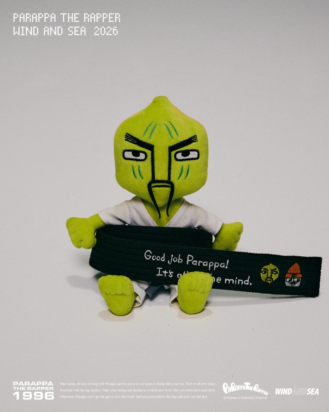 WIND AND SEA × パラッパラッパー 2026 SS コラボが2/13 & 2/14 発売 (c PARAPPA THE RAPPER)