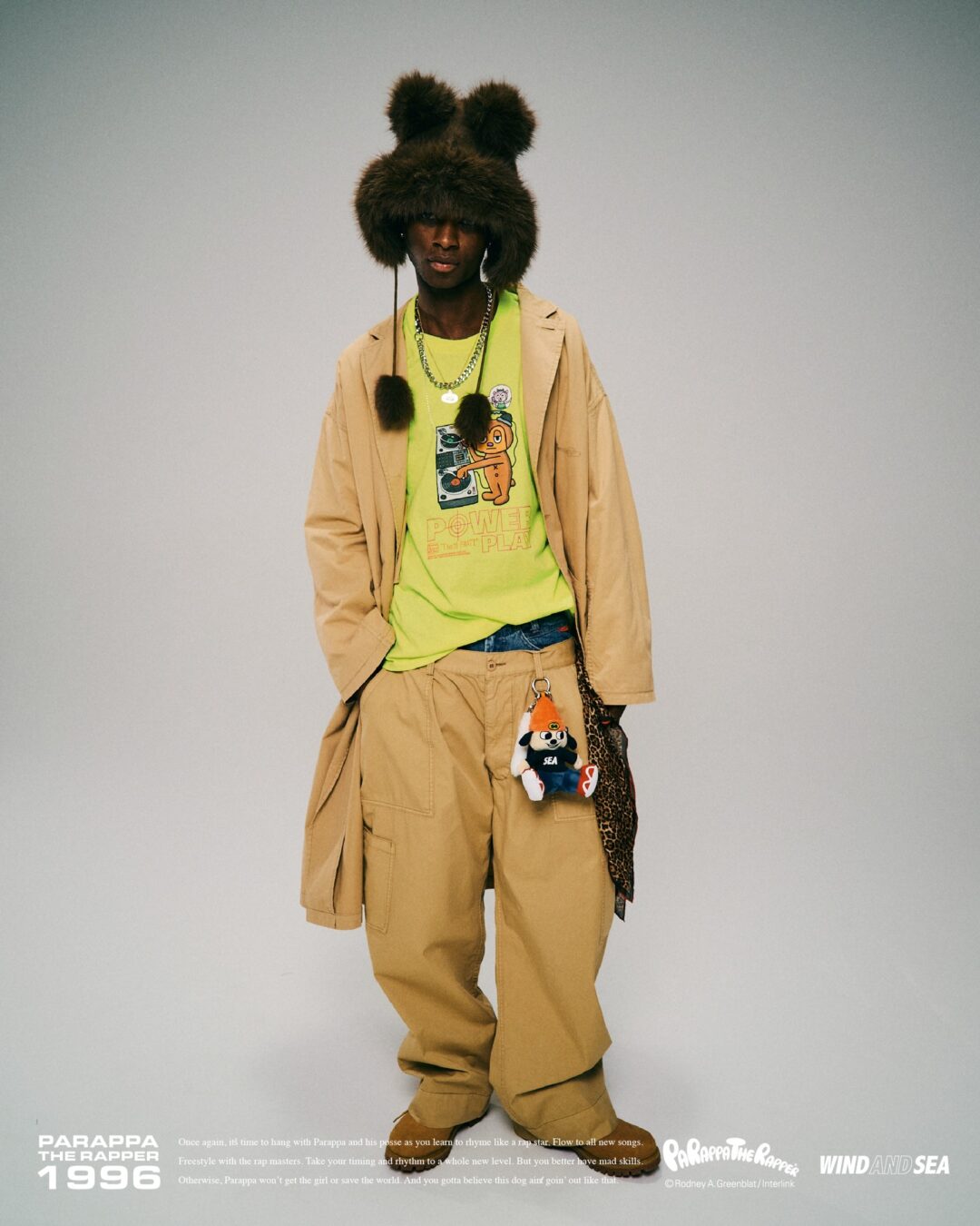 WIND AND SEA × パラッパラッパー 2026 SS コラボが2/13 & 2/14 発売 (c PARAPPA THE RAPPER)