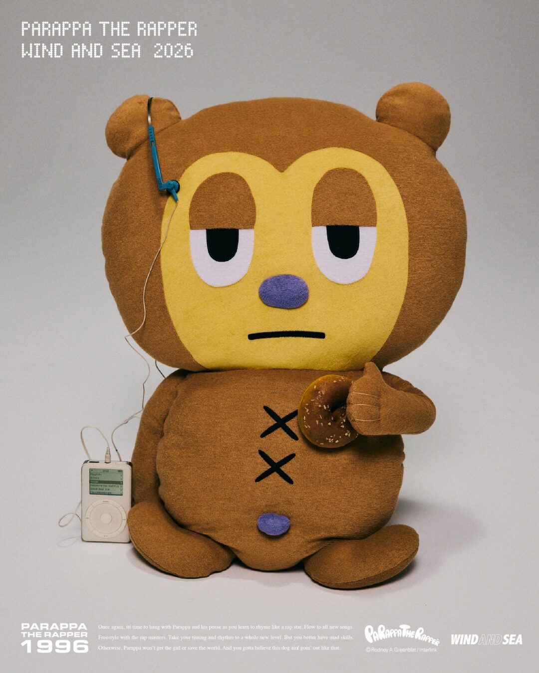 WIND AND SEA × パラッパラッパー 2026 SS コラボが2/13 & 2/14 発売 (c PARAPPA THE RAPPER)