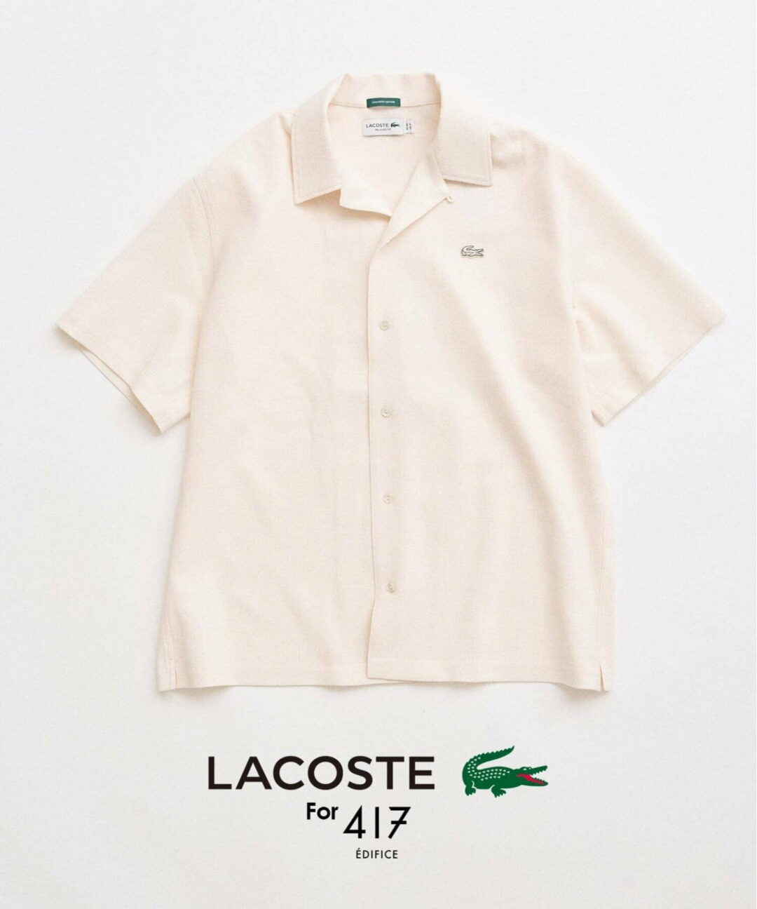 417 EDIFICE × LACOSTE 2026 SS 別注 “クレープシャツ”が4月上旬 発売 (エディフィス ラコステ)