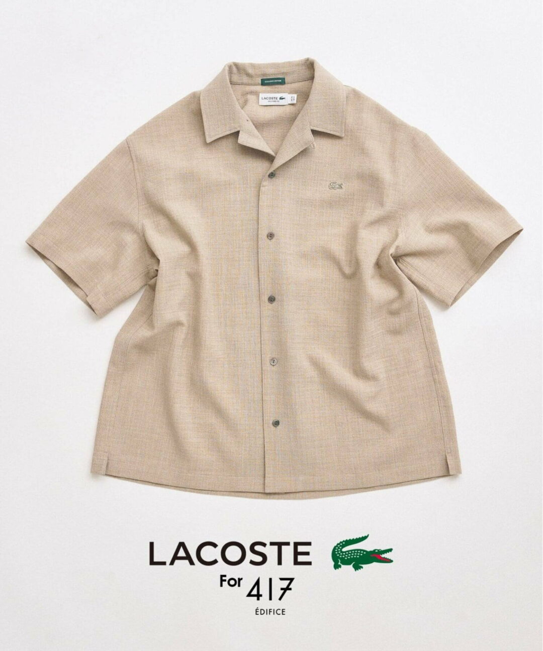 417 EDIFICE × LACOSTE 2026 SS 別注 “クレープシャツ”が4月上旬 発売 (エディフィス ラコステ)