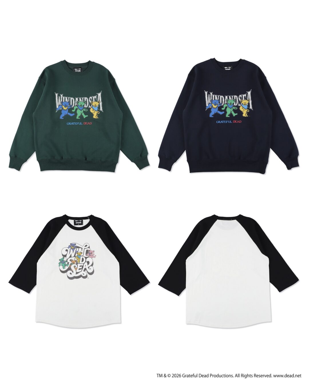 WIND AND SEA × Grateful Dead 2026 SS コラボが2/14 発売 (ウィンダンシー グレイトフル・デッド)