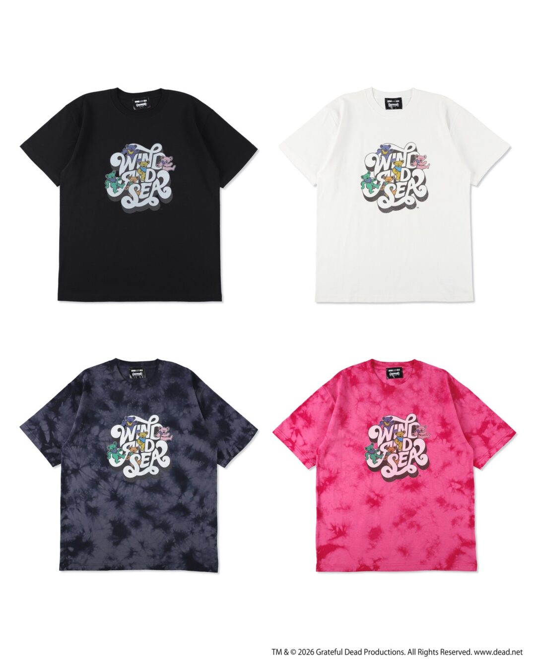 WIND AND SEA × Grateful Dead 2026 SS コラボが2/14 発売 (ウィンダンシー グレイトフル・デッド)