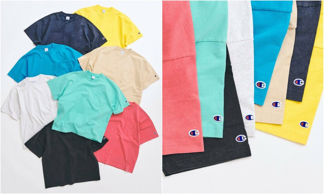 417 EDIFICE × Champion 2026 SS 別注 “Bleach Wash Pocket Tシャツ”が4月上旬 発売 (エディフィス チャンピオン)