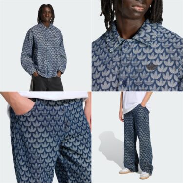 【2026年 2/6 発売】adidas Originals 2026 SS ”Denim Monogram Shirt/Pants” (アディダス オリジナルス “デニム モノグラム シャツ/パンツ”) [KD0397/KD0399]