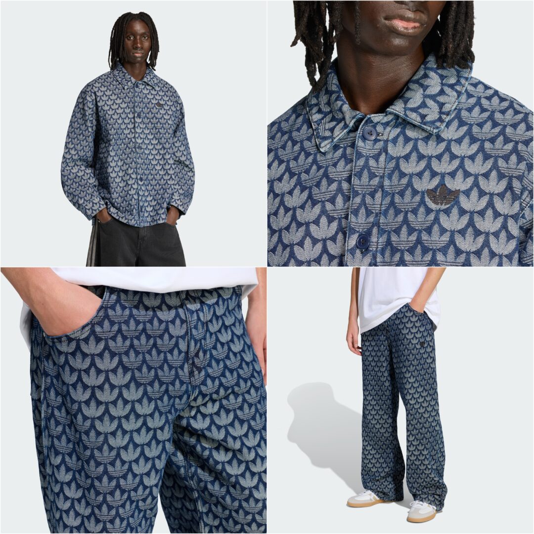 【2026年 2/6 発売】adidas Originals 2026 SS ”Denim Monogram Shirt/Pants” (アディダス オリジナルス “デニム モノグラム シャツ/パンツ”) [KD0397/KD0399]