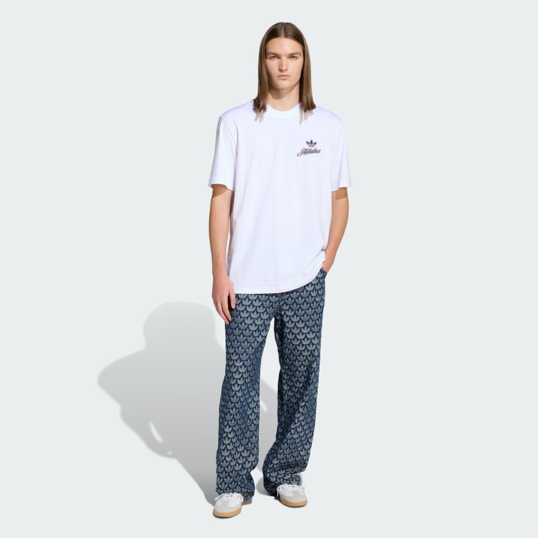【2026年 2/6 発売】adidas Originals 2026 SS ”Denim Monogram Shirt/Pants” (アディダス オリジナルス “デニム モノグラム シャツ/パンツ”) [KD0397/KD0399]
