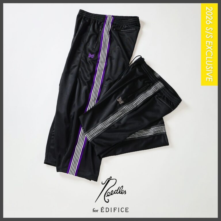 Needles & EDIFICE (black) ベロアジャージパンツ(S) NEEDLES × EDIFICE 2026 SS 別注 “H.D Track Pants & Track Pants