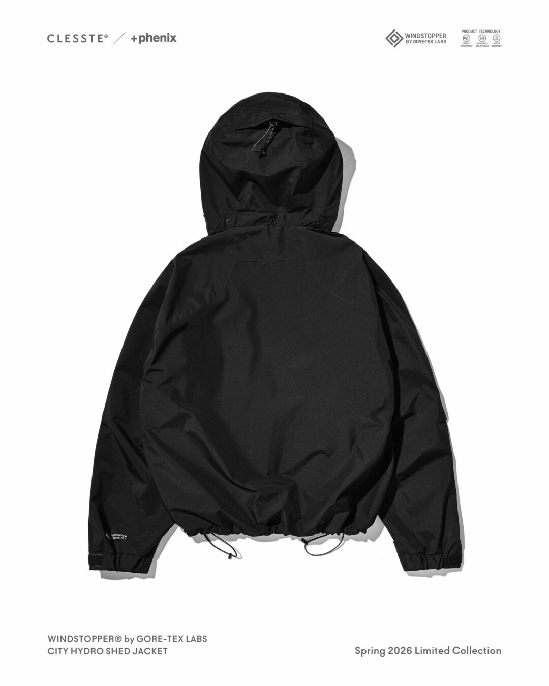 CLESSTE × Plus Phenix 2026 SS 別注 “WINDSTOPPER by GORE-TEX LABS CITY HYDRO SHED JACKET”が3/4 発売 (クレスト プラスフェニックス ゴアテックス ウィンドストッパー ジャケット)