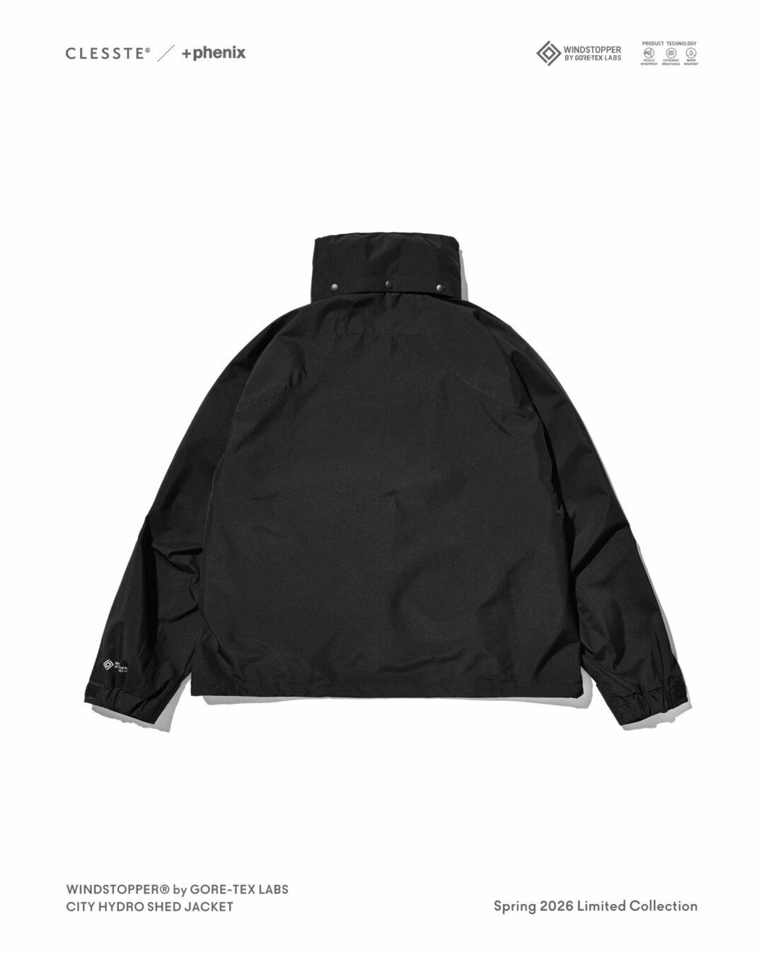 CLESSTE × Plus Phenix 2026 SS 別注 “WINDSTOPPER by GORE-TEX LABS CITY HYDRO SHED JACKET”が3/4 発売 (クレスト プラスフェニックス ゴアテックス ウィンドストッパー ジャケット)
