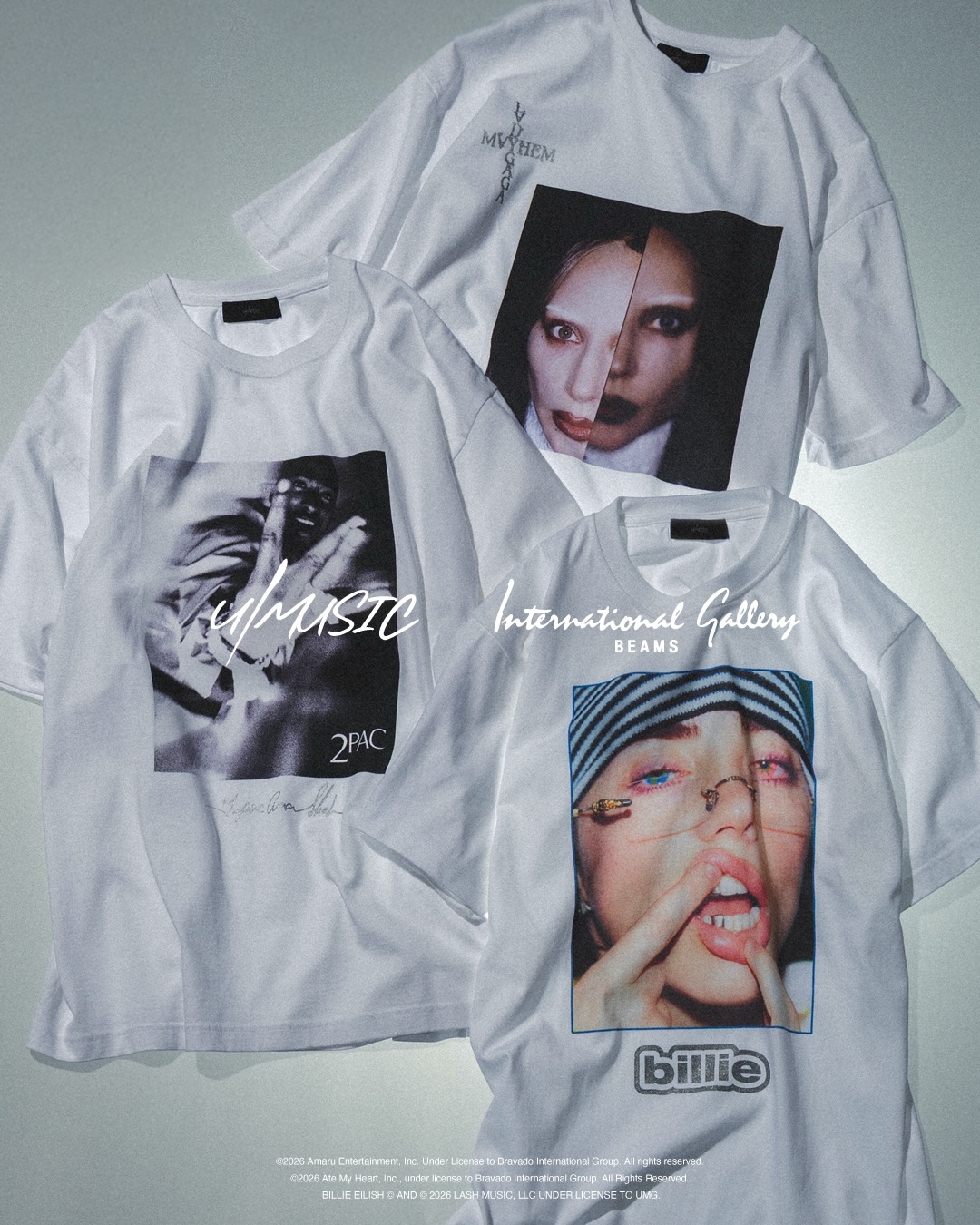 U/MUSIC × International Gallery BEAMS “ICONIC FACES” 2026 SS 第1弾が3/27 発売 (インターナショナル ギャラリー ビームス)