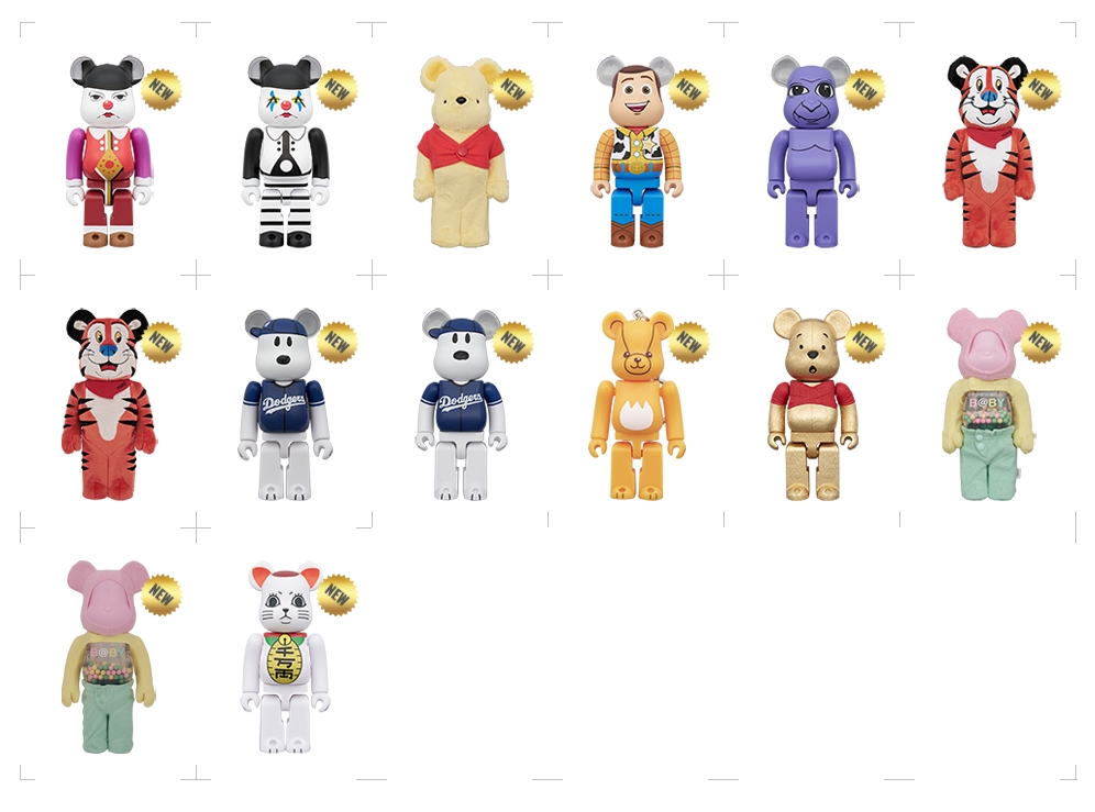 ダンダダン ターボババア、くまのプーさん、トイストーリー、Los Angeles Dodgers など、受注生産/限定販売ベアブリック 2026年4月度 (BE@RBRICK)