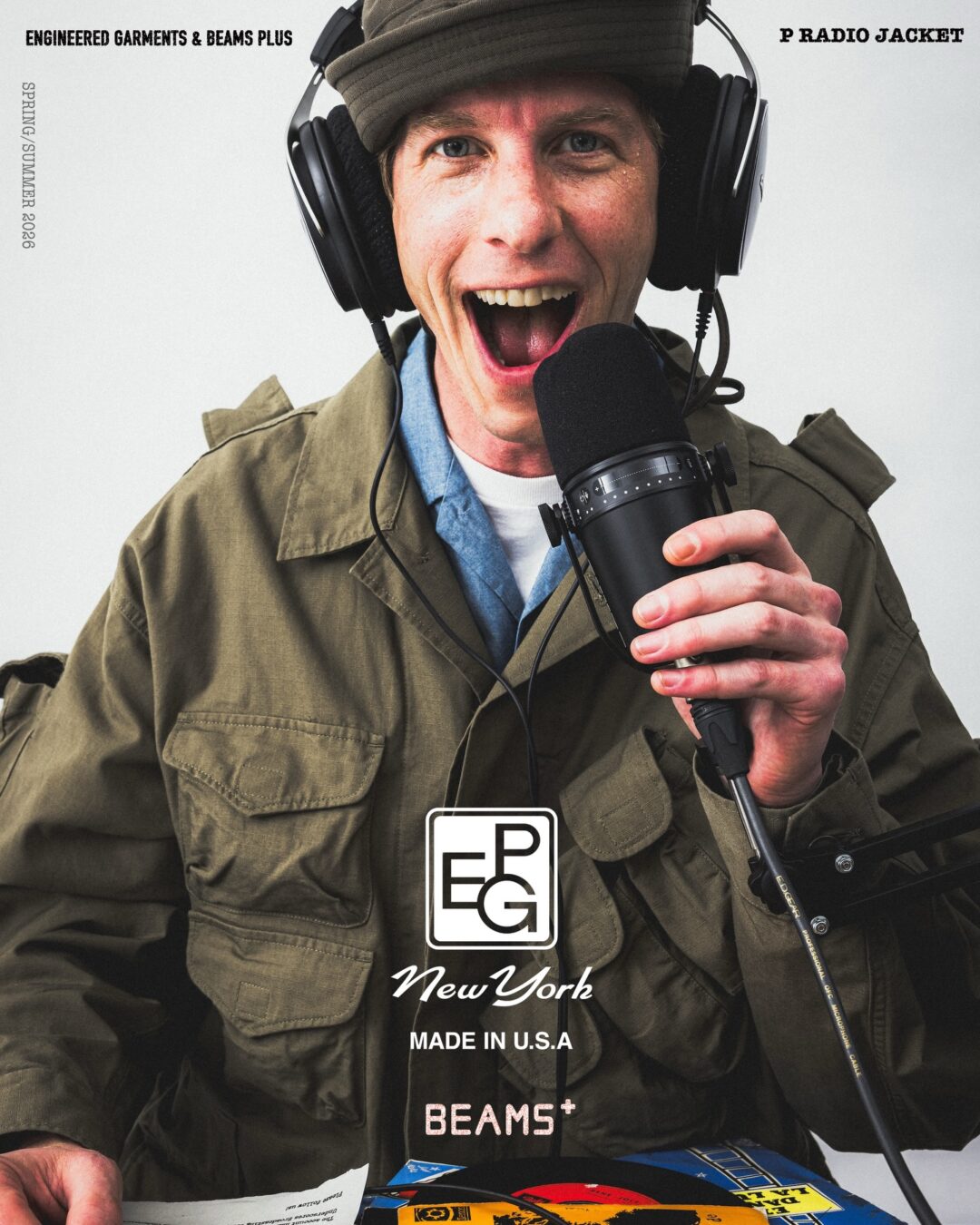 BEAMS PLUS × ENGINEERED GARMENTS 別注ライン「PEG」より、フィールドジャケットをベースにした「P RADIO JACKET」が2026年 3/16 発売 (ビームスプラス エンジニアド ガーメンツ)