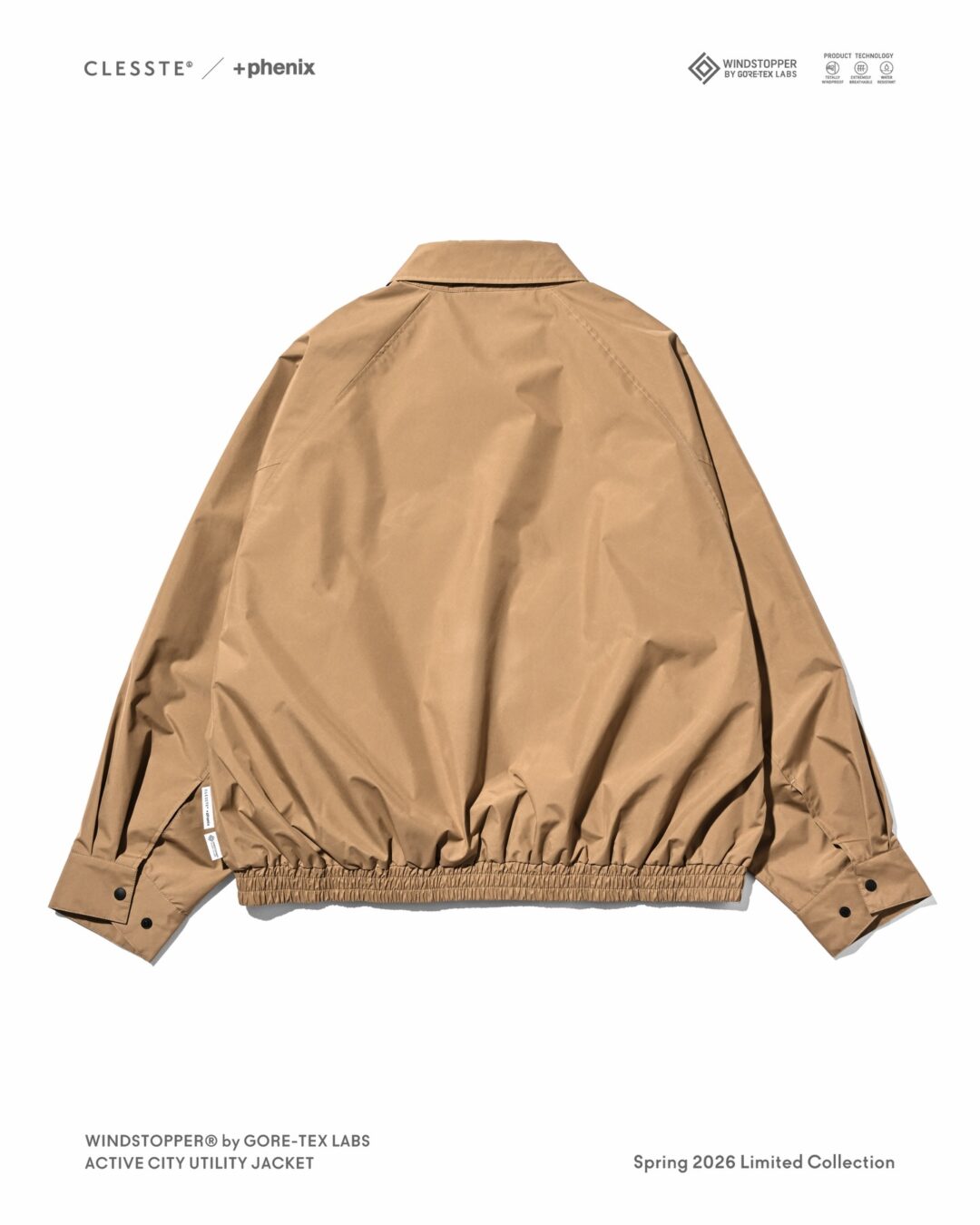 CLESSTE × Plus Phenix 2026 SS 別注 “WINDSTOPPER by GORE-TEX LABS ACTIVE CITY UTILITY JACKET”が3/25 発売 (クレスト プラスフェニックス ゴアテックス ウィンドストッパー ジャケット)