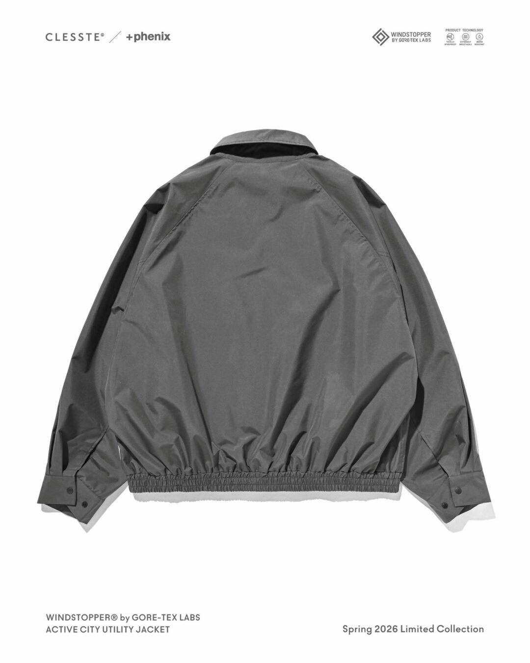 CLESSTE × Plus Phenix 2026 SS 別注 “WINDSTOPPER by GORE-TEX LABS ACTIVE CITY UTILITY JACKET”が3/25 発売 (クレスト プラスフェニックス ゴアテックス ウィンドストッパー ジャケット)