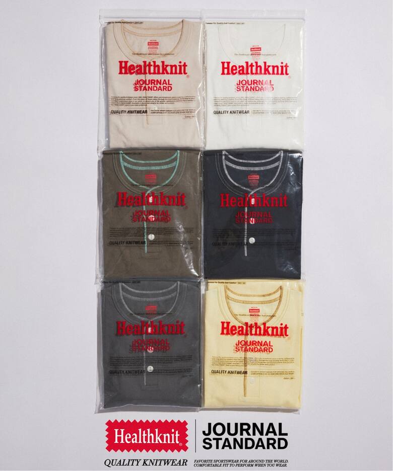 JOURNAL STANDARD × Healthknit 2026 SS 別注 “ヘンリーネックTシャツ” 5カラーが4月中旬 発売 (ジャーナルスタンダード ヘルスニット)