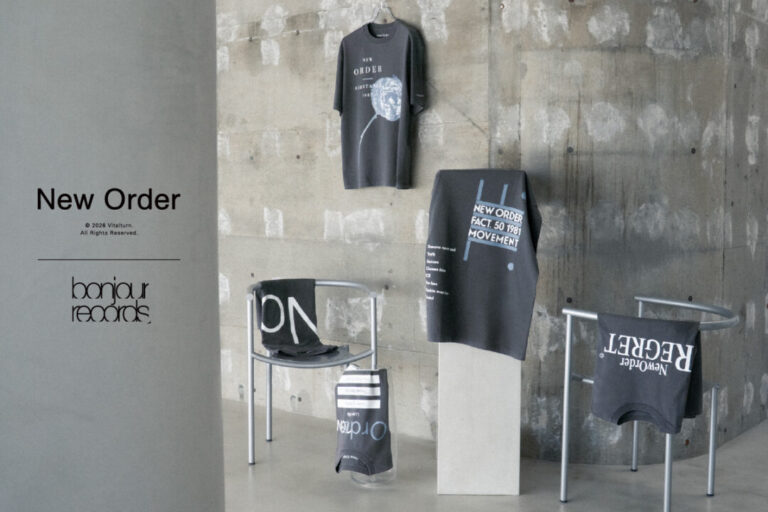 ロックバンド「New Order」と「bonjour records」のオフィシャルT